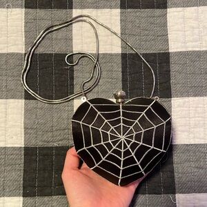 Spiderweb heart Topshop purse
